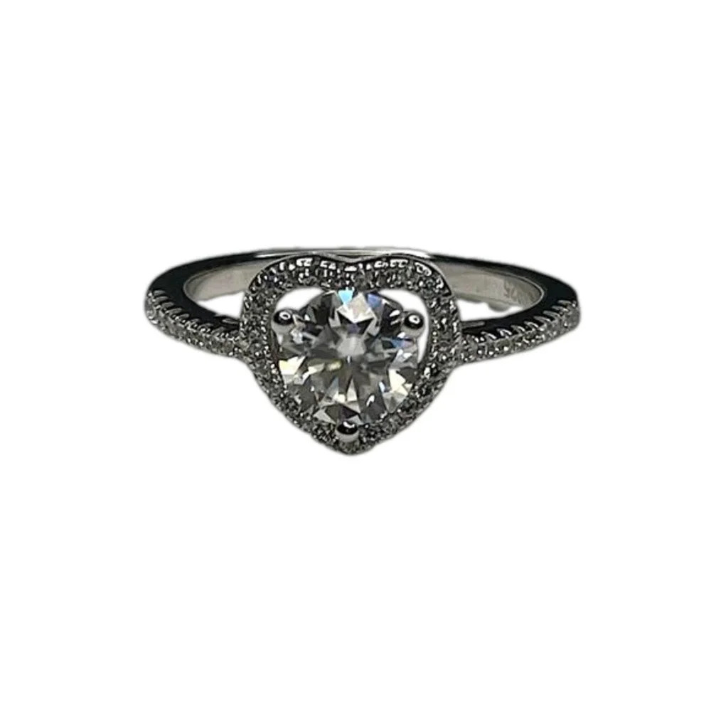 Moissanite Heart Ring SZ.8 1CT